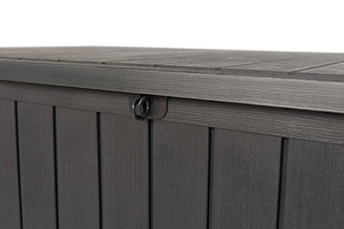 Lineus 643L Outdoor Storage Box - Premium Weather-Resistant Deck Box in Grey Graphite - Multi-Purpose Garden Storage Solution
