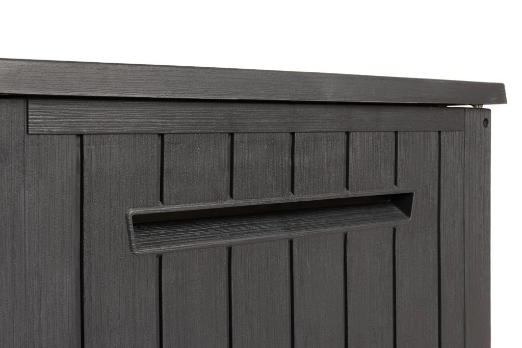 Lineus 643L Outdoor Storage Box - Premium Weather-Resistant Deck Box in Grey Graphite - Multi-Purpose Garden Storage Solution