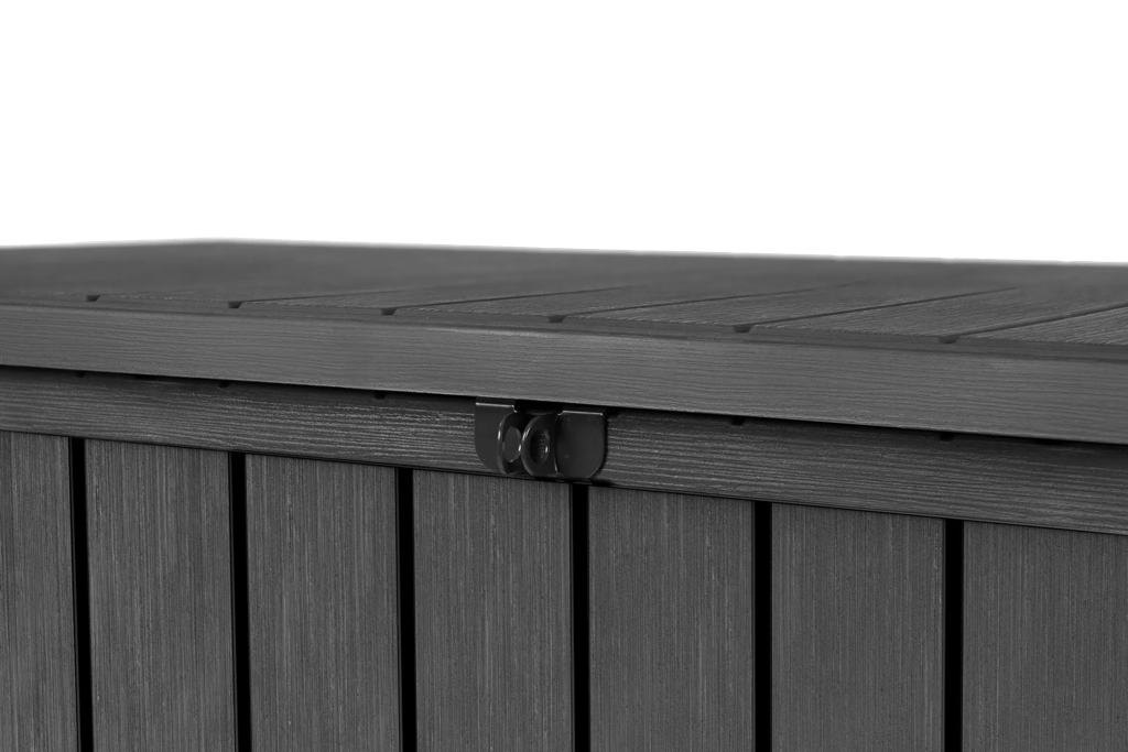Lineus 643L Outdoor Storage Box - Premium Weather-Resistant Deck Box in Grey Graphite - Multi-Purpose Garden Storage Solution