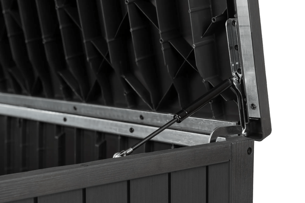 Lineus 643L Outdoor Storage Box - Premium Weather-Resistant Deck Box in Grey Graphite - Multi-Purpose Garden Storage Solution